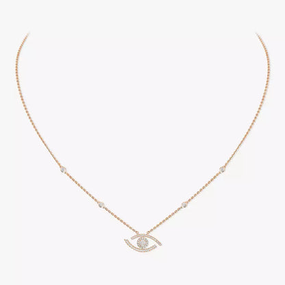 [Triumph Jewelry]Pave_ Diamond Necklace Lucky Eye