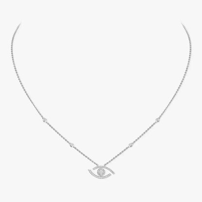 [Triumph Jewelry]Pave_ Diamond Necklace Lucky Eye