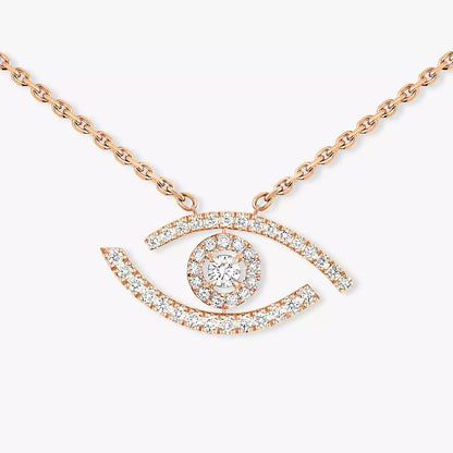 [Triumph Jewelry]Pave_ Diamond Necklace Lucky Eye