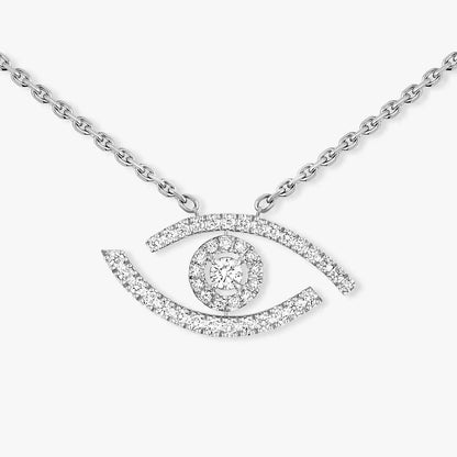 [Triumph Jewelry]Pave_ Diamond Necklace Lucky Eye