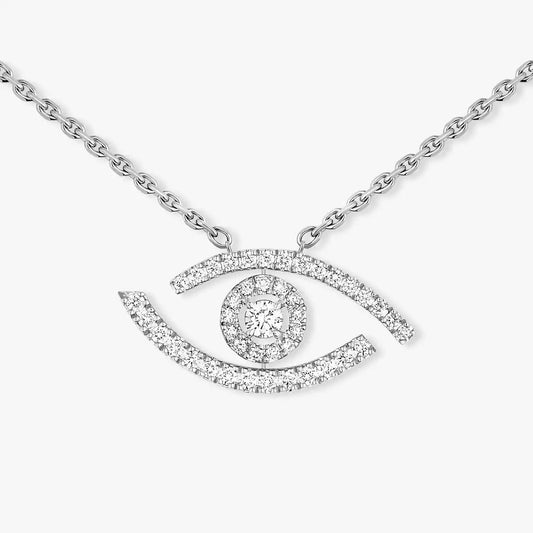 [Triumph Jewelry]Pave_ Diamond Necklace Lucky Eye