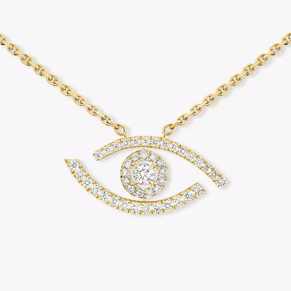 [Triumph Jewelry]Pave_ Diamond Necklace Lucky Eye