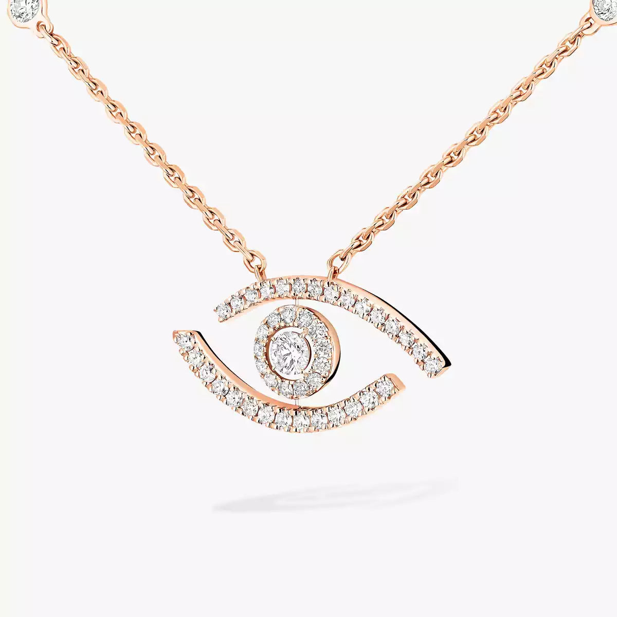 [Triumph Jewelry]Pave_ Diamond Necklace Lucky Eye