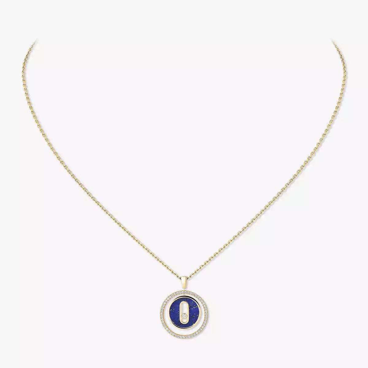[Triumph Jewelry]Lucky Move Diamond Necklace in Rose Gold and White Mother-of-Pearl