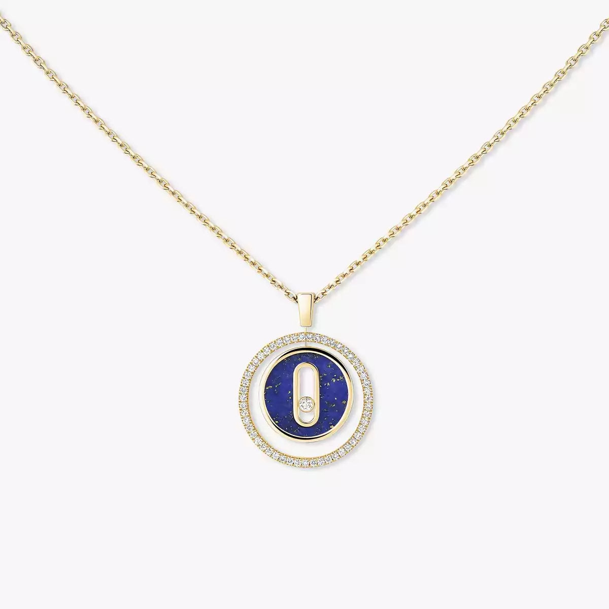 [Triumph Jewelry]Lucky Move Diamond Necklace in Rose Gold and White Mother-of-Pearl