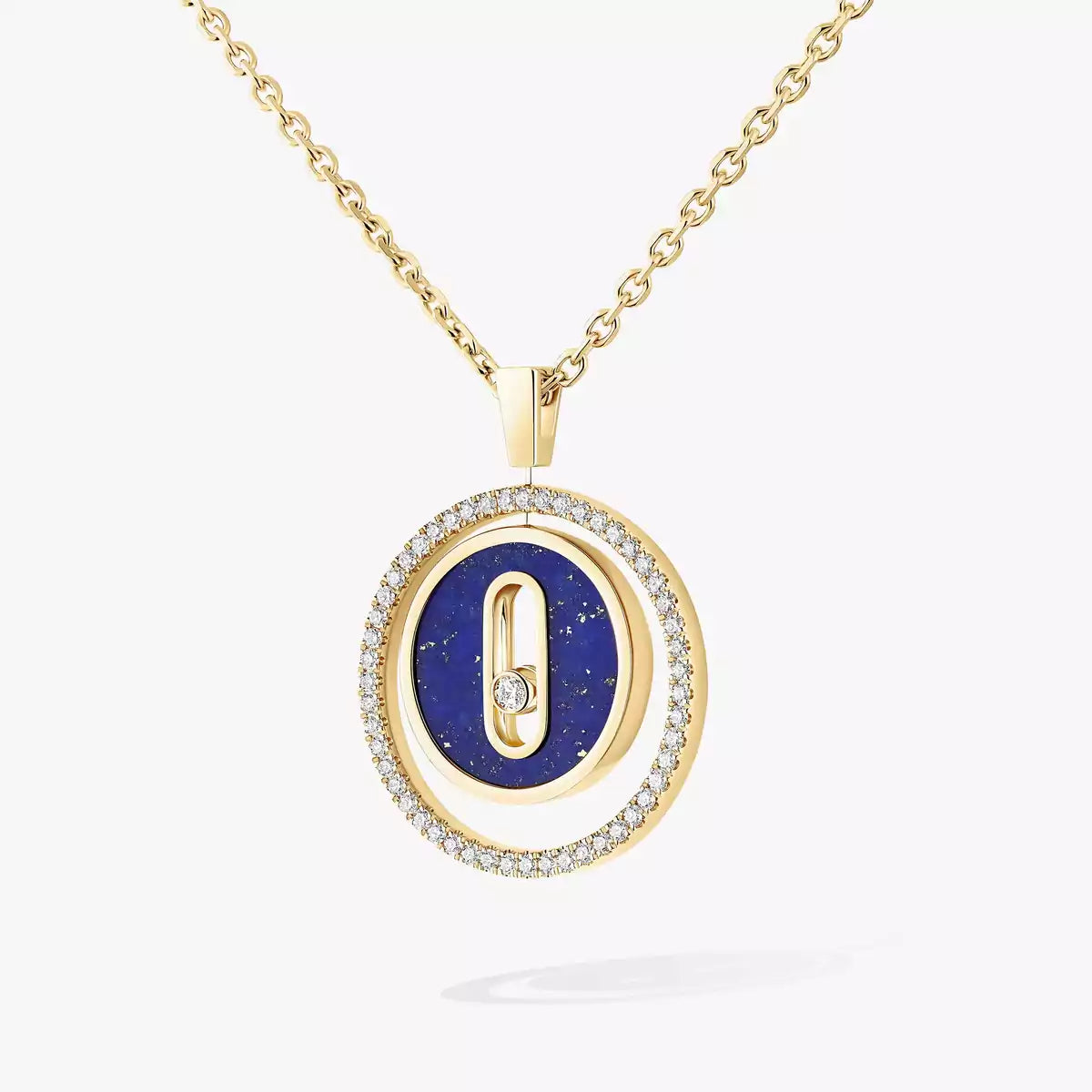 [Triumph Jewelry]Lucky Move Diamond Necklace in Rose Gold and White Mother-of-Pearl