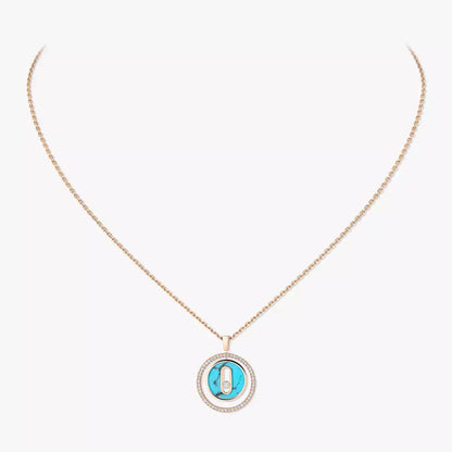[Triumph Jewelry]Lucky Move Diamond Necklace in Rose Gold and White Mother-of-Pearl