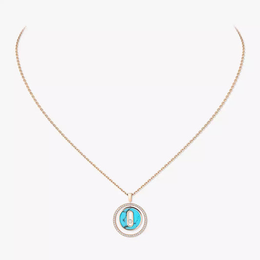 [Triumph Jewelry]Lucky Move Diamond Necklace in Rose Gold and White Mother-of-Pearl