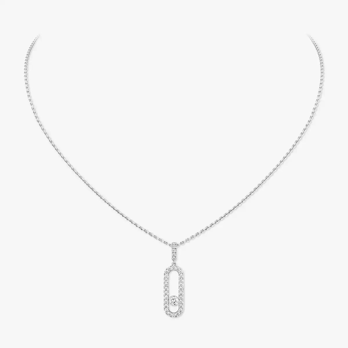 [Triumph Jewelry]Move Uno Diamond Necklace in Rose Gold