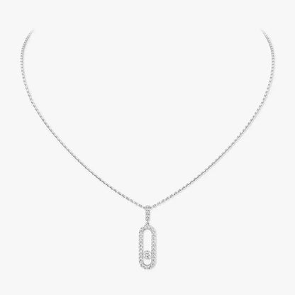 [Triumph Jewelry]Move Uno Diamond Necklace in Rose Gold