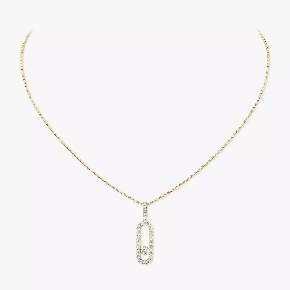 [Triumph Jewelry]Move Uno Diamond Necklace in Rose Gold