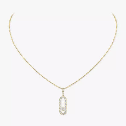 [Triumph Jewelry]Move Uno Diamond Necklace in Rose Gold
