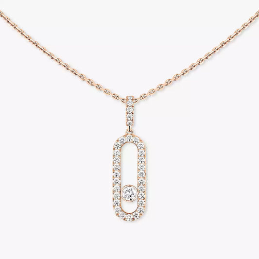 [Triumph Jewelry]Move Uno Diamond Necklace in Rose Gold