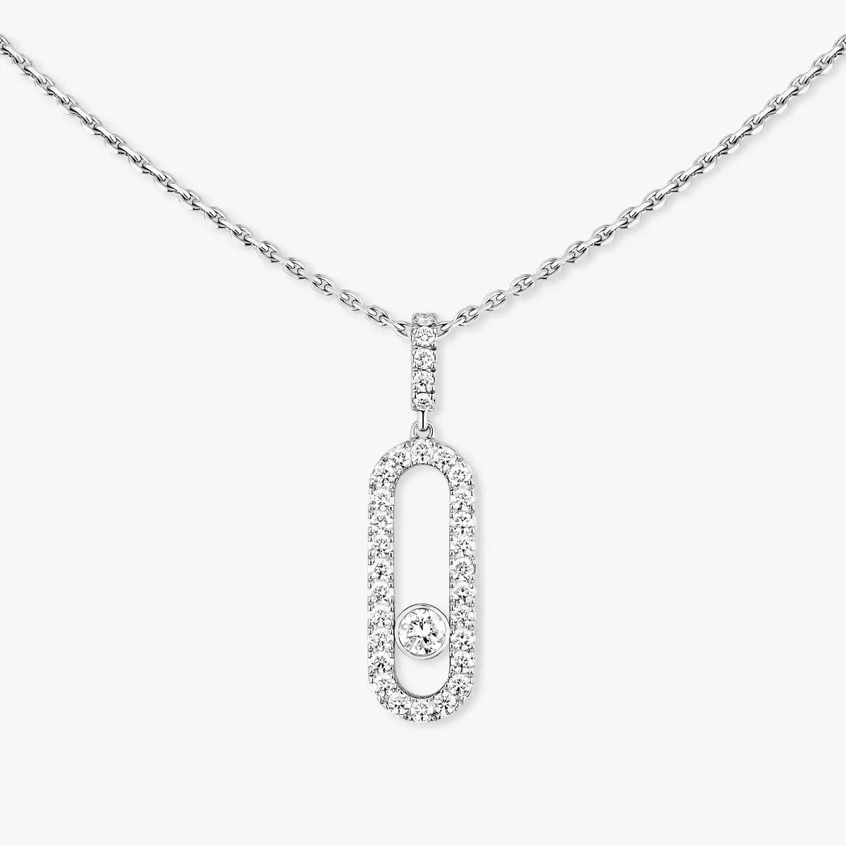 [Triumph Jewelry]Move Uno Diamond Necklace in Rose Gold
