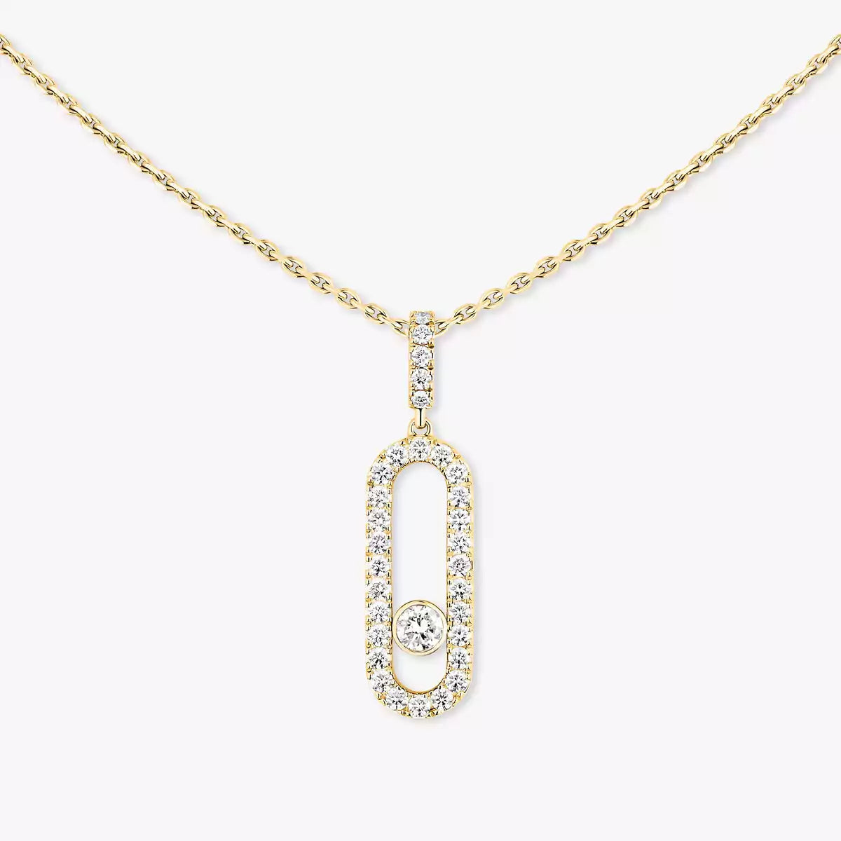 [Triumph Jewelry]Move Uno Diamond Necklace in Rose Gold