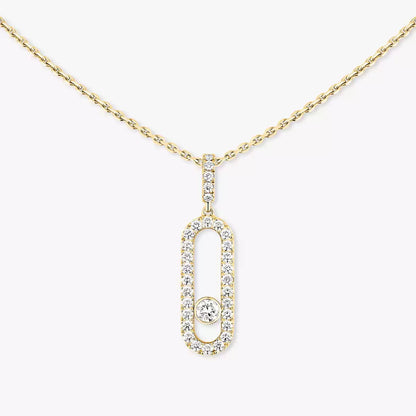 [Triumph Jewelry]Move Uno Diamond Necklace in Rose Gold