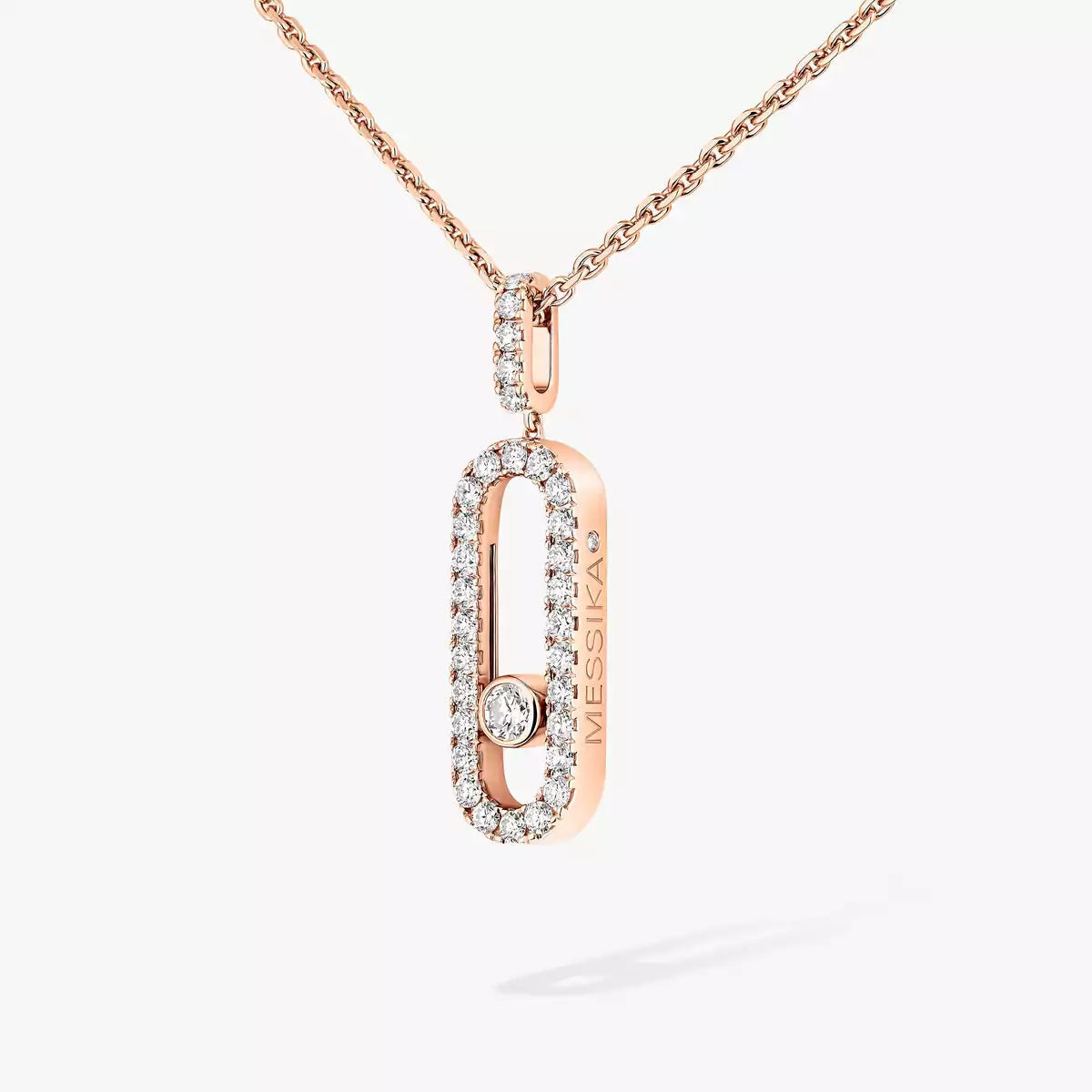 [Triumph Jewelry]Move Uno Diamond Necklace in Rose Gold