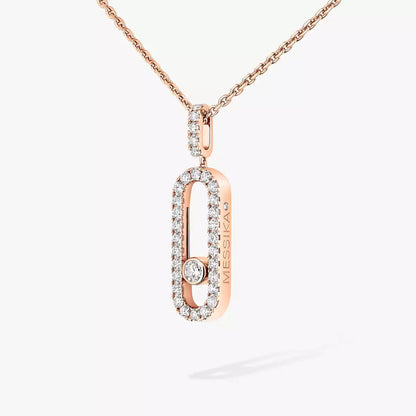 [Triumph Jewelry]Move Uno Diamond Necklace in Rose Gold