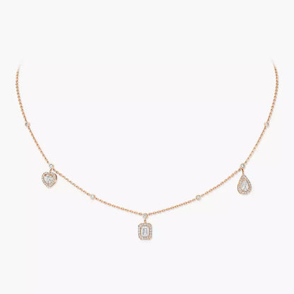 [Triumph Jewelry]My Twin Diamond Necklace in Silver