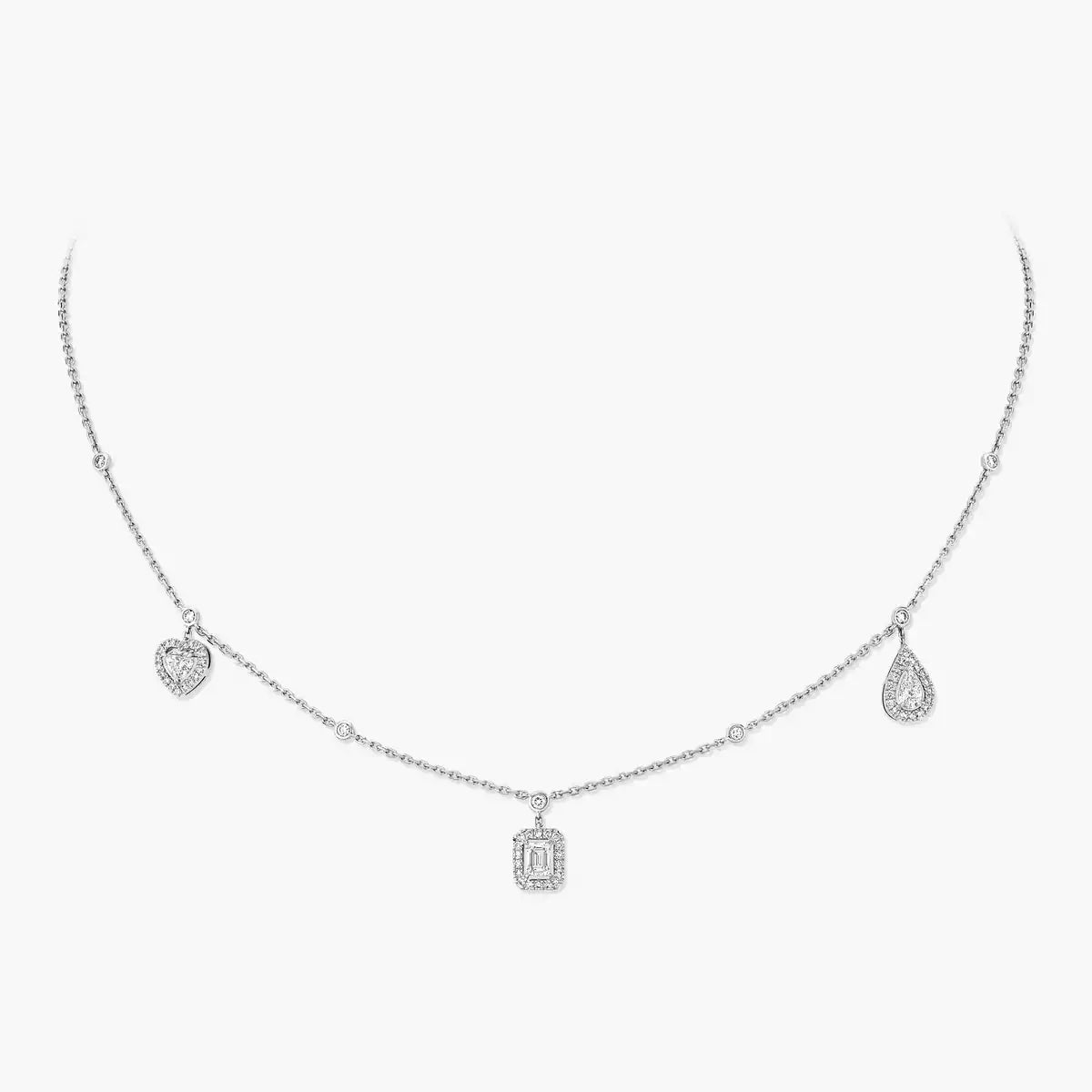 [Triumph Jewelry]My Twin Diamond Necklace in Silver