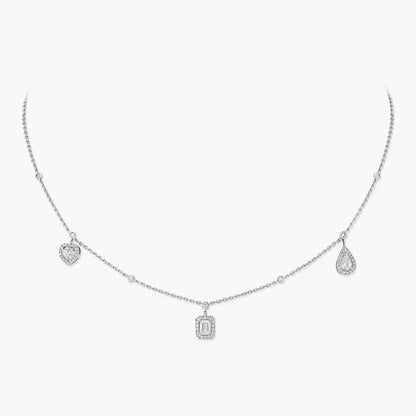 [Triumph Jewelry]My Twin Diamond Necklace in Silver