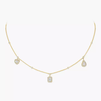 [Triumph Jewelry]My Twin Diamond Necklace in Silver