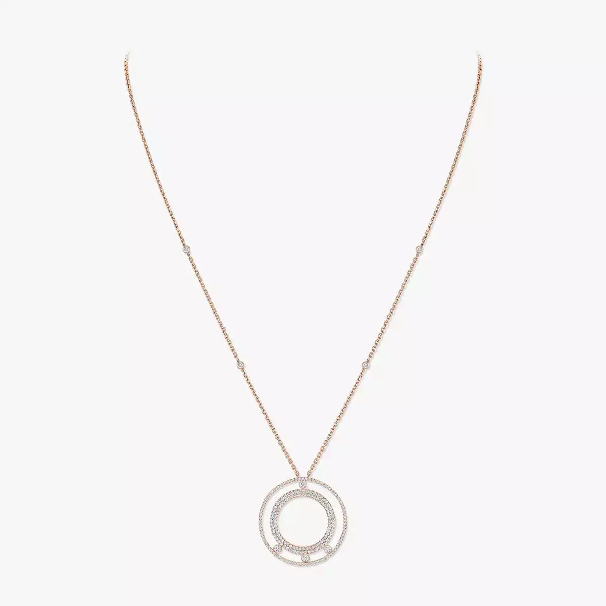 [Triumph Jewelry]Move Romane Long Pave_-Set Diamond Necklace