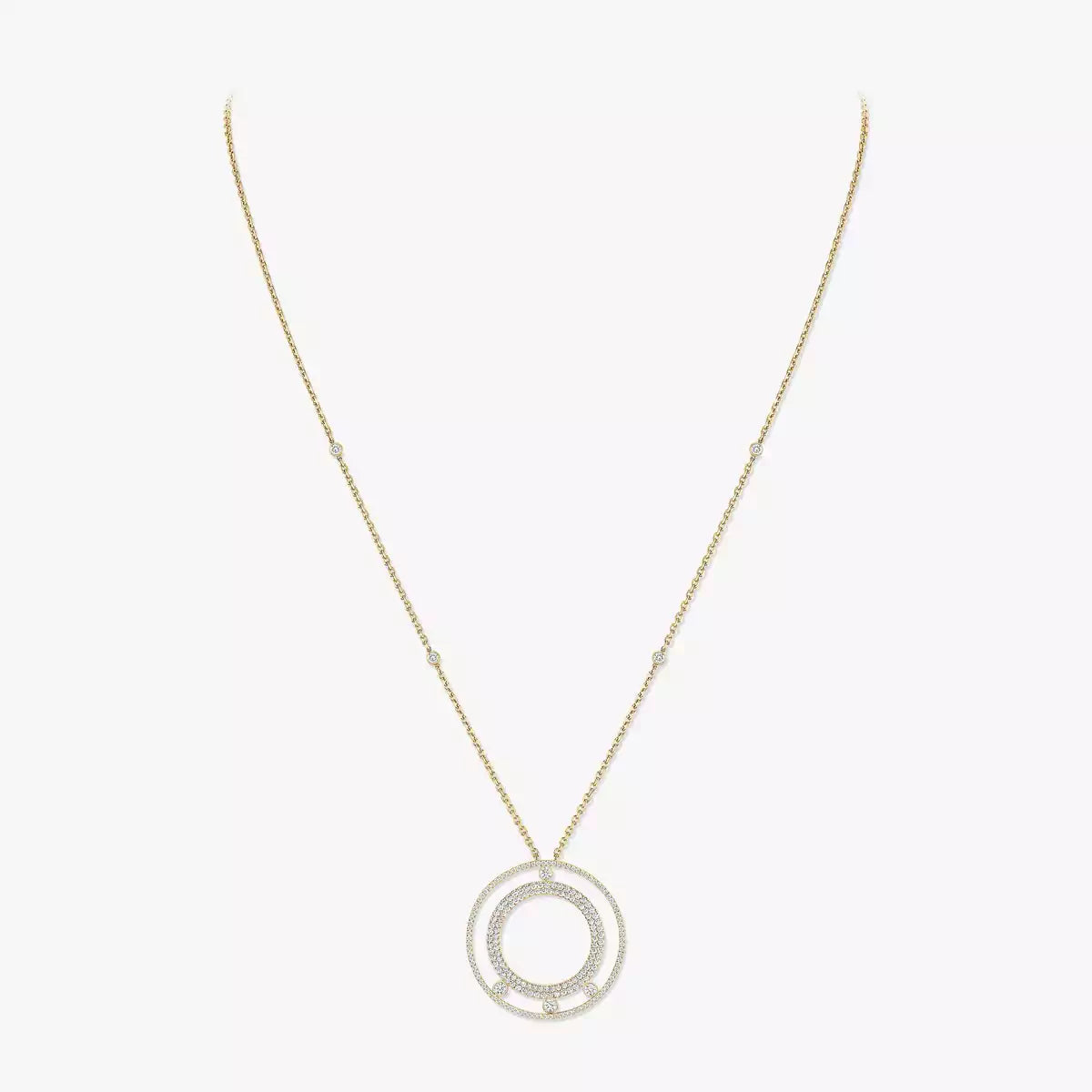 [Triumph Jewelry]Move Romane Long Pave_-Set Diamond Necklace