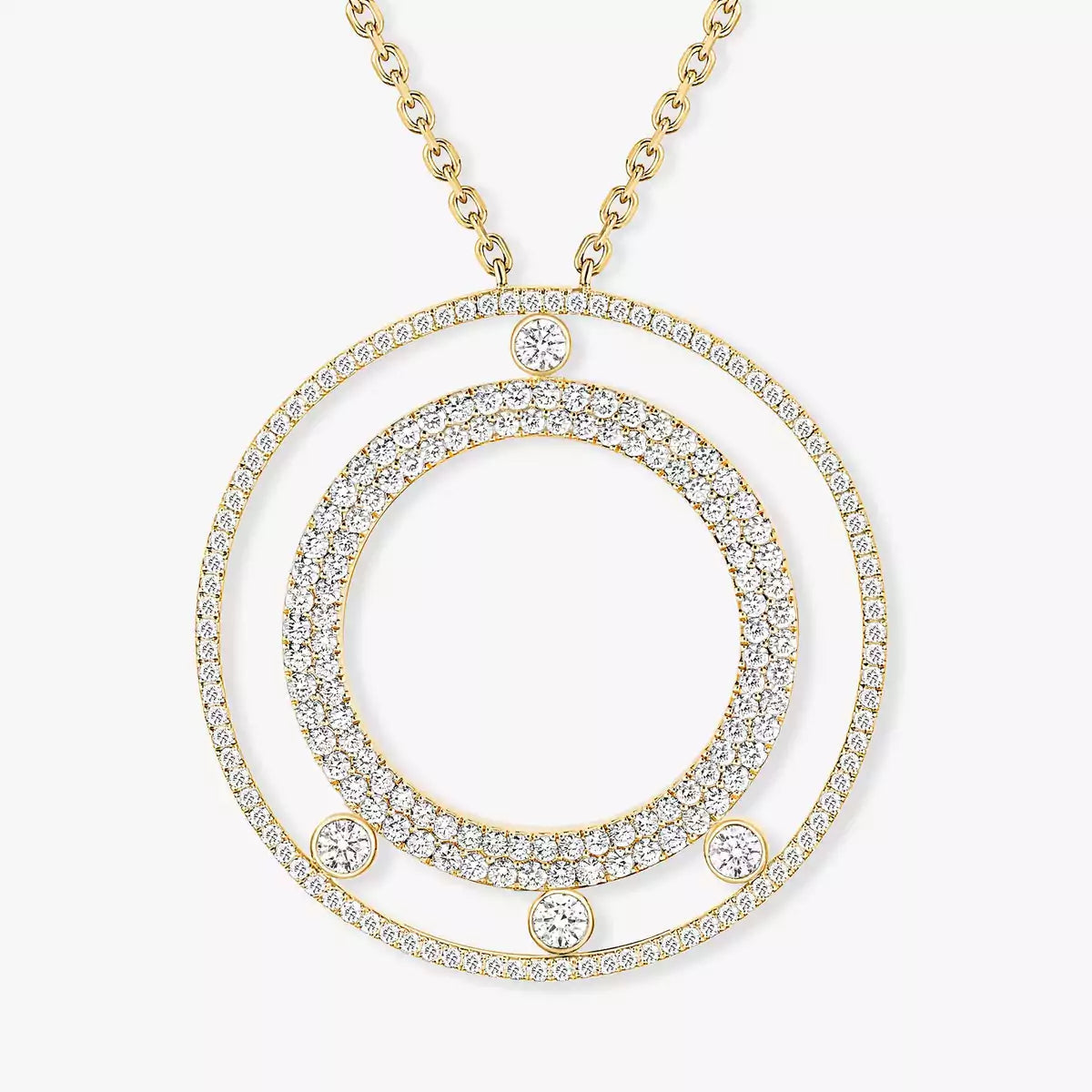 [Triumph Jewelry]Move Romane Long Pave_-Set Diamond Necklace