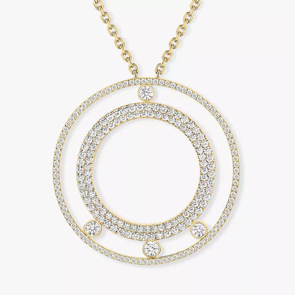[Triumph Jewelry]Move Romane Long Pave_-Set Diamond Necklace