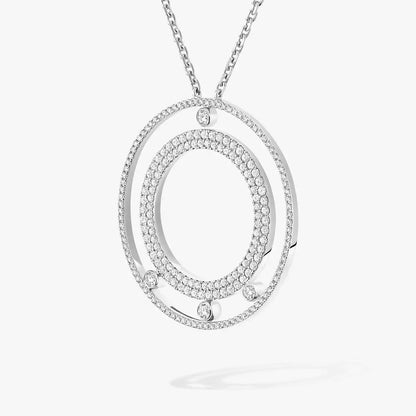 [Triumph Jewelry]Move Romane Long Pave_-Set Diamond Necklace