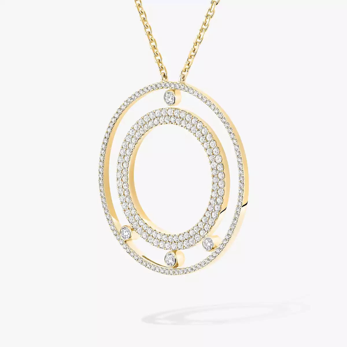 [Triumph Jewelry]Move Romane Long Pave_-Set Diamond Necklace