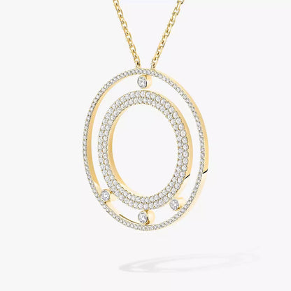 [Triumph Jewelry]Move Romane Long Pave_-Set Diamond Necklace