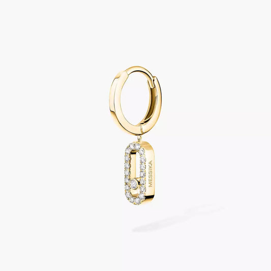 [Triumph Jewelry]Move Uno Single Diamond Hoop Earring