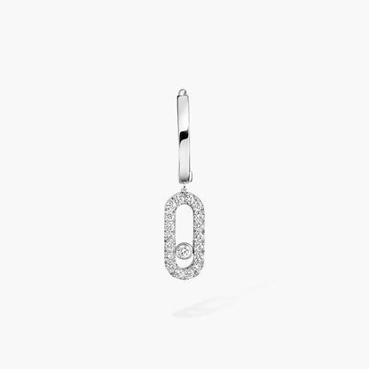 [Triumph Jewelry]Move Uno Single Diamond Hoop Earring