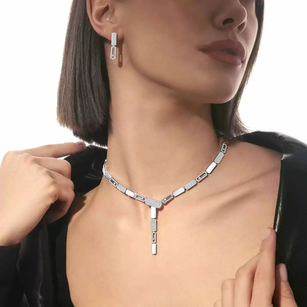 [Triumph Jewelry]Imperial Move SM Diamond Earrings