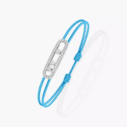 [Triumph Jewelry]Messika Care(s) pink cord pavé bracelet