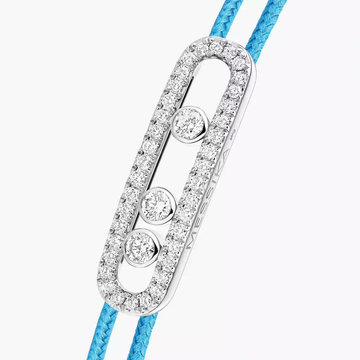 [Triumph Jewelry]Messika Care(s) pink cord pavé bracelet