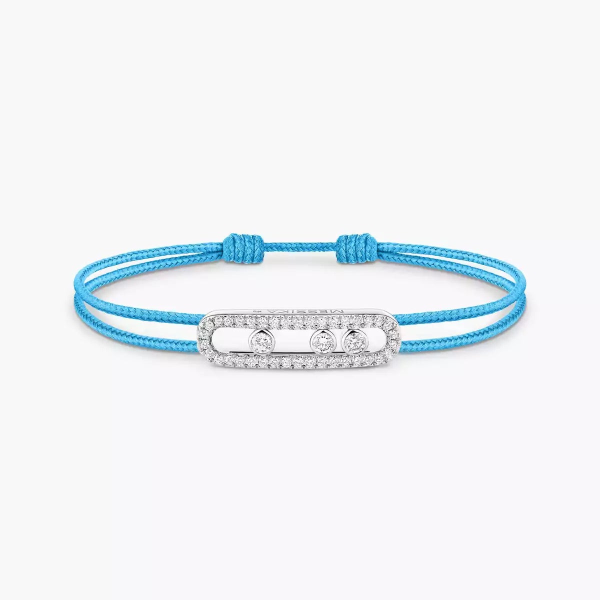 [Triumph Jewelry]Messika Care(s) pink cord pavé bracelet