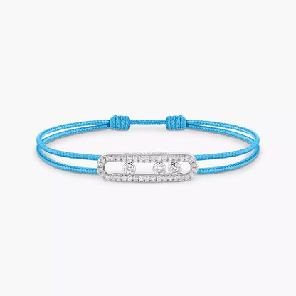 [Triumph Jewelry]Messika Care(s) pink cord pavé bracelet