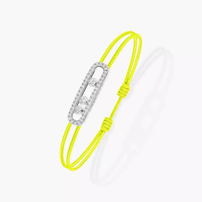 [Triumph Jewelry]Messika Care(s) pink cord pavé bracelet