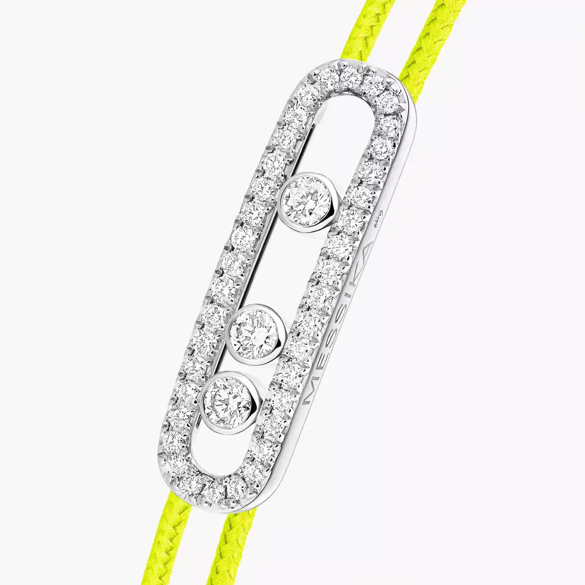 [Triumph Jewelry]Messika Care(s) pink cord pavé bracelet