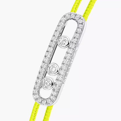 [Triumph Jewelry]Messika Care(s) pink cord pavé bracelet