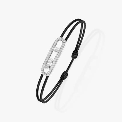 [Triumph Jewelry]Messika Care(s) pink cord pavé bracelet