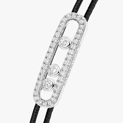[Triumph Jewelry]Messika Care(s) pink cord pavé bracelet