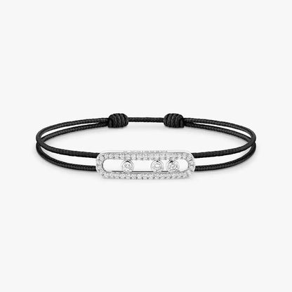 [Triumph Jewelry]Messika Care(s) pink cord pavé bracelet