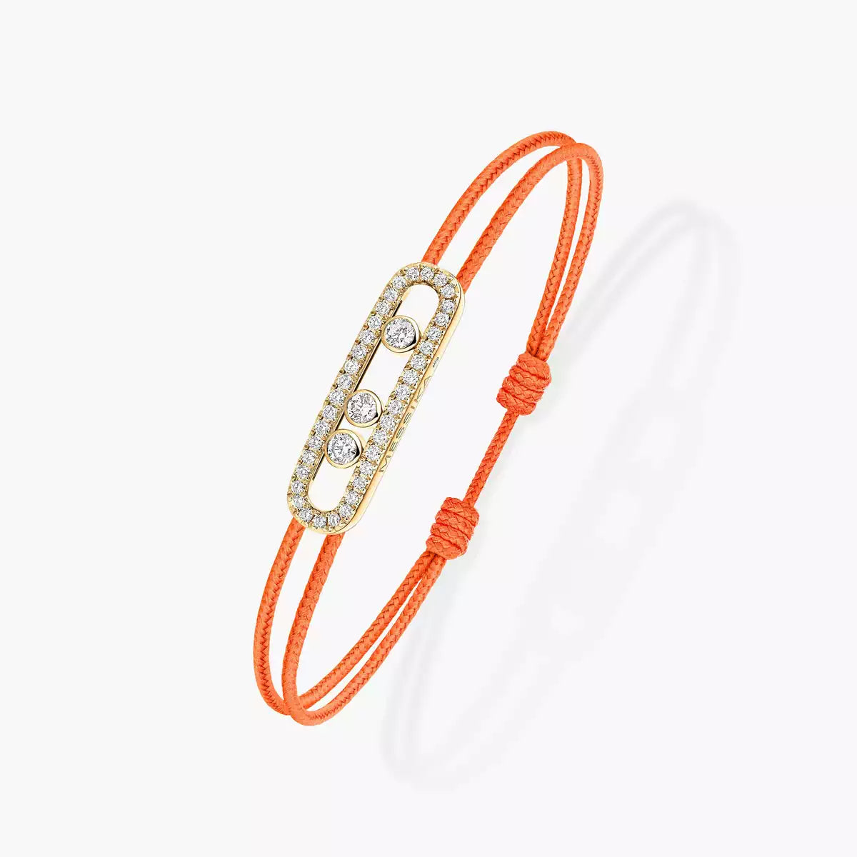 [Triumph Jewelry]Messika Care(s) pink cord pavé bracelet