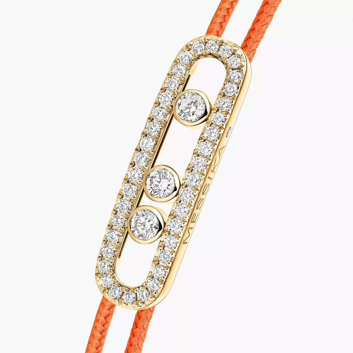 [Triumph Jewelry]Messika Care(s) pink cord pavé bracelet