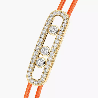 [Triumph Jewelry]Messika Care(s) pink cord pavé bracelet