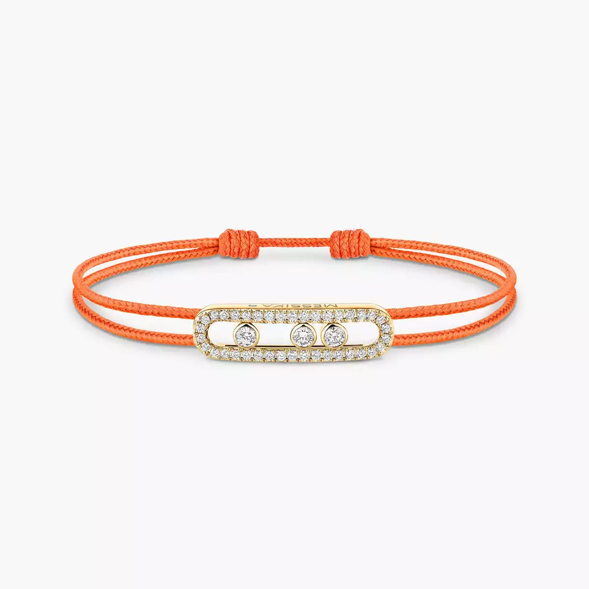 [Triumph Jewelry]Messika Care(s) pink cord pavé bracelet